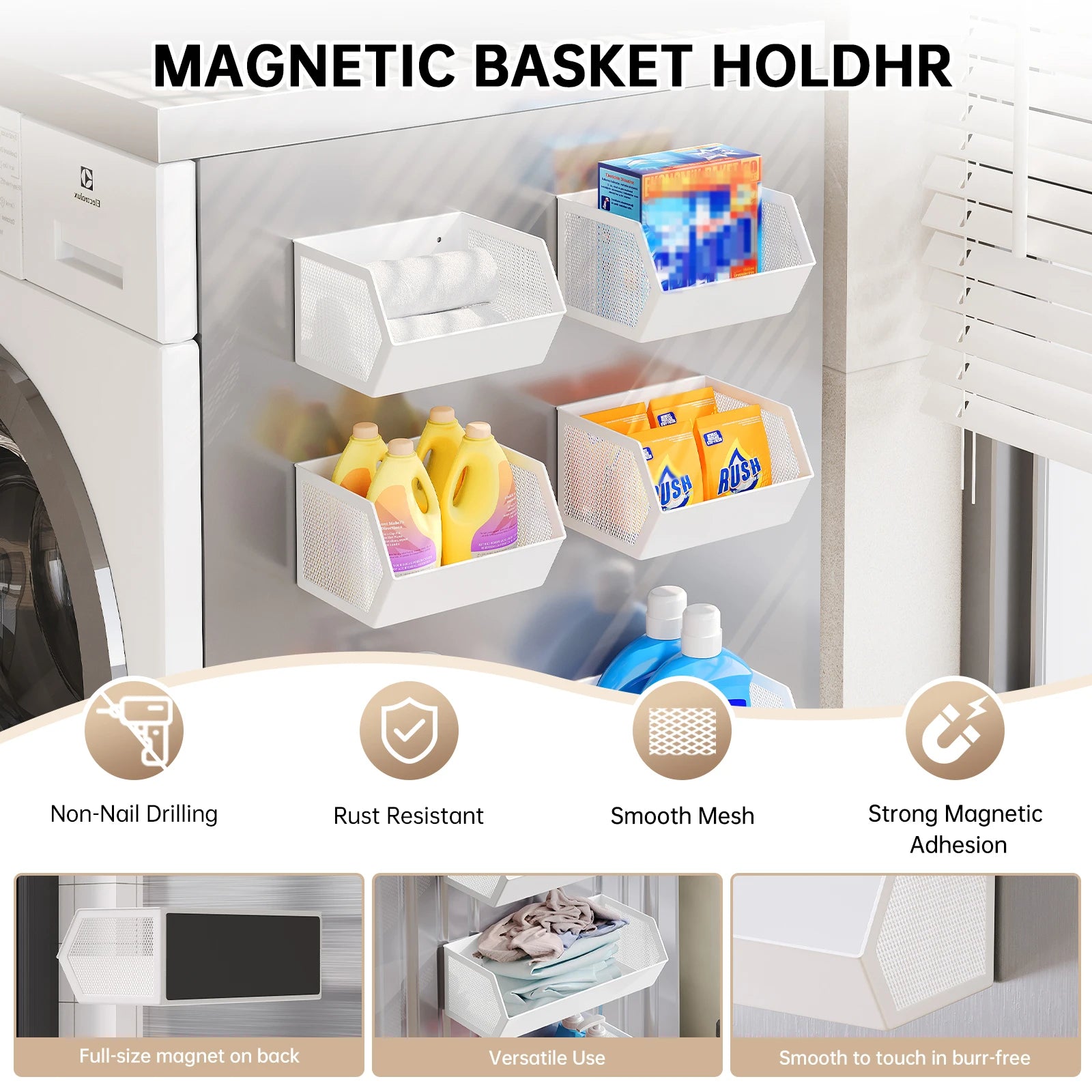 EverNest LaundryDock™ Magnetic Storage Shelf