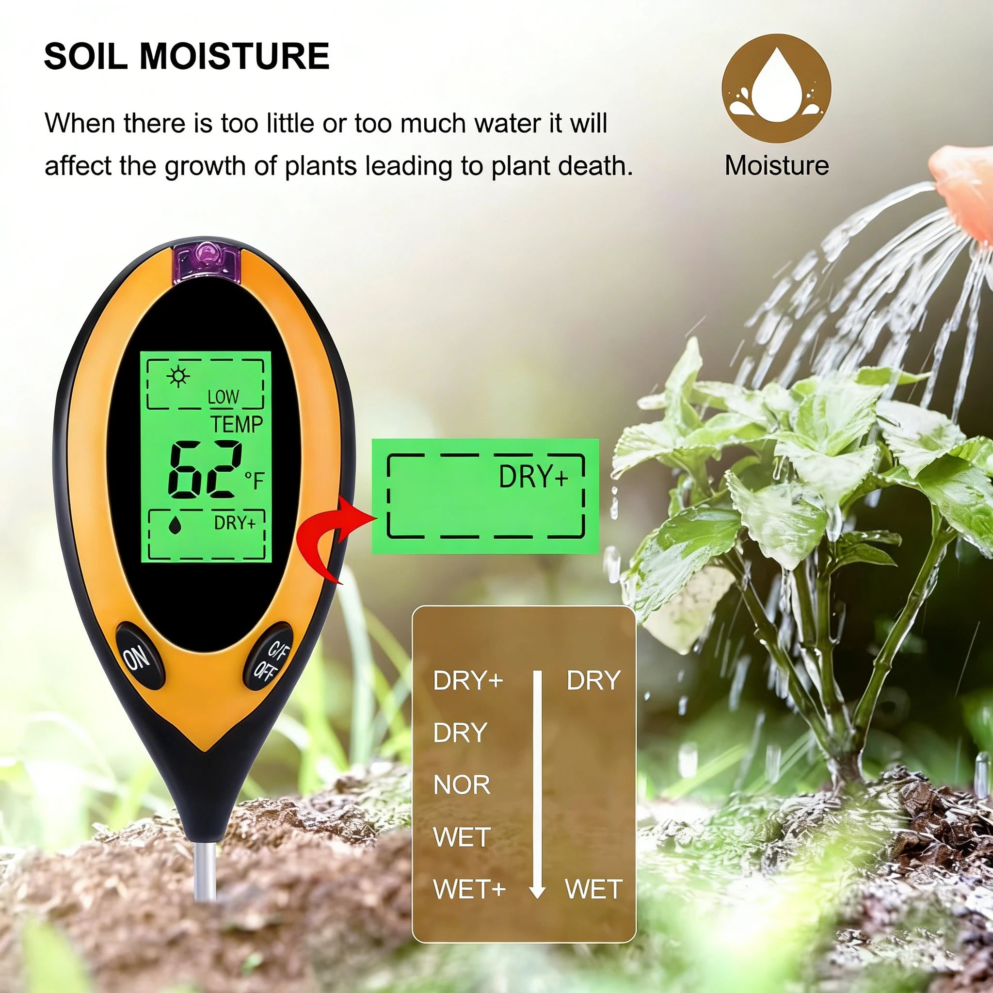 EverNest PlantSense™ 4-in-1 Soil Tester